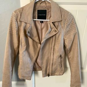 COPY - Faux leather washed moto jacket